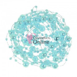 Accesoriu pentru decor par cu perle sidefate DPP03 culoare Albastru